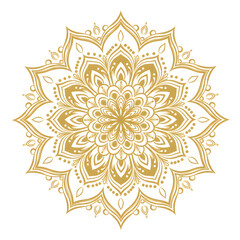 Golden mandala ornament design for Diwali decor Elegant golden mandala ornament for Diwali greeting background