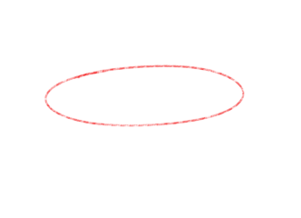 Simple red ellipse design element art vector shape on transparent background