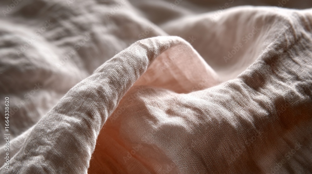 Poster neutral linen backdrop with gentle textures and subtle tones in a soft, draped configuration
