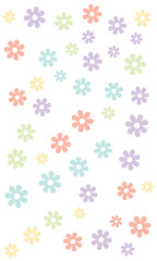 Daisy flower vector pattern seamless illusration floral colorful background