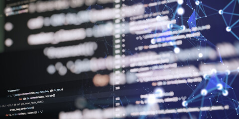 Abstract code and digital network connectivity