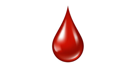 Obraz premium Blood Drop: A close-up image of a single, pristine blood droplet, showcasing its vibrant crimson hue and smooth, reflective surface, representing the essence of life and vitality.