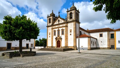 Fototapeta premium Historic church in a town square