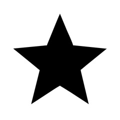 Fototapeta premium Five Pointed Star Silhouette Icon