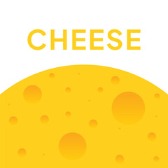 Round cheese background seamless pattern. Circle shape on white background. Cheese texture in realistic style vector illustration.