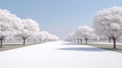 White Trees, Snowy Path
