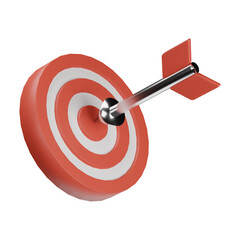 target and arrow 3d icon render