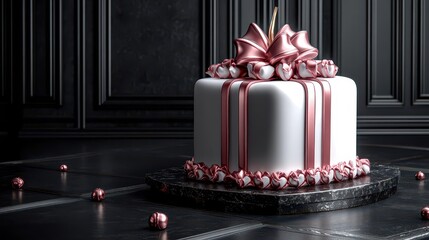 Elegant Rose Gold Cake