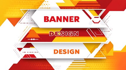 Modern banner design with abstract geometric shapes