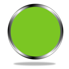 green glossy button