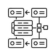 Data Flow Icon Isolated