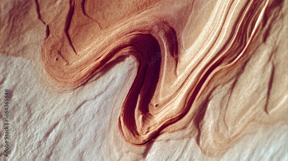 Poster warm-toned abstract patterns reflecting light and texture create a serene landscape reminiscent of n
