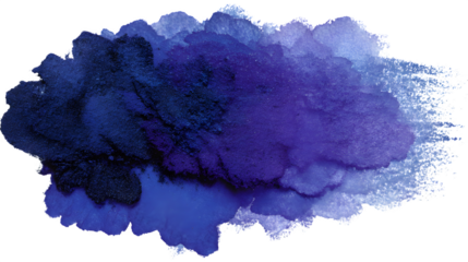 Vibrant blue and purple watercolor splashes create an abstract explosion of color.