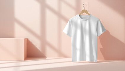 Simple White T-Shirt Mockup for Branding and Fashion