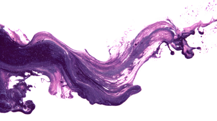 Dynamic purple fluid splash with swirling textures and energetic movement.