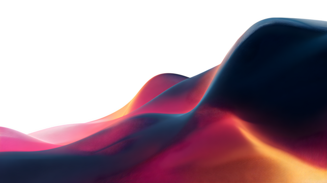 Smooth, flowing waves of vibrant color transition from deep blue to bright pink and orange.