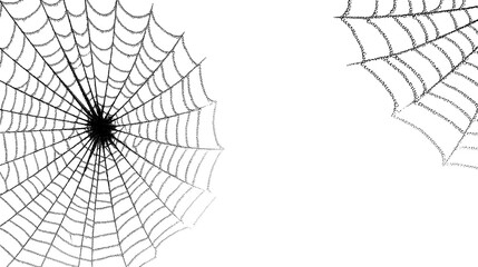 Obraz premium vector illustration of a spider web,set of illustration spider web silhouette isolated on white,spider web silhouette vector,hand-drawn black spider web