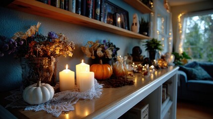 Halloween living room decor
