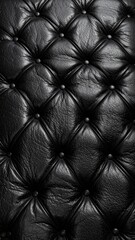 Fototapeta premium Luxury Black Leather Upholstery Texture Background.