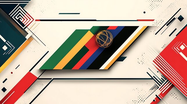 Abstract sports graphic design