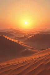 sunset in the desert HD 8K wallpaper Stock Photographic Image