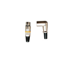 Electrical connectors isolated on white background. Connector, plug. Electrical devices for mechanical connection and disconnection of electrical circuits