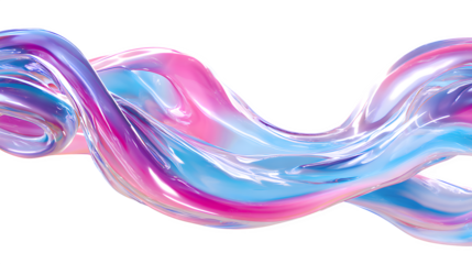 Vibrant, swirling liquid forms a mesmerizing, abstract ribbon of pink and blue.