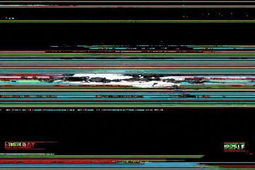 Abstract Glitch Effect Digital Art