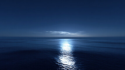 Obraz premium Uniform Dark Blue Background Evoking Depth, Tranquility, and a Sense of Mystery