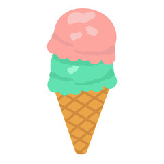 アイスクリーム　イラスト