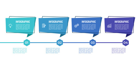 infographic timeline template with step or option design