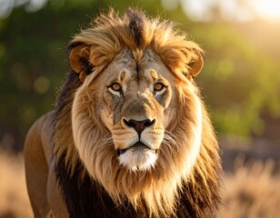 Obraz premium Majestic lion in natural habitat