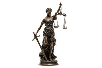 Symbol of Justice Lady Justice statue scales sword blindfold bronze classic