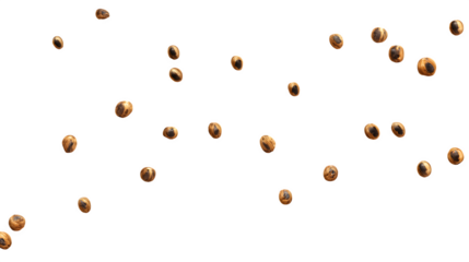 Falling Hazelnuts, isolated on transparent background
