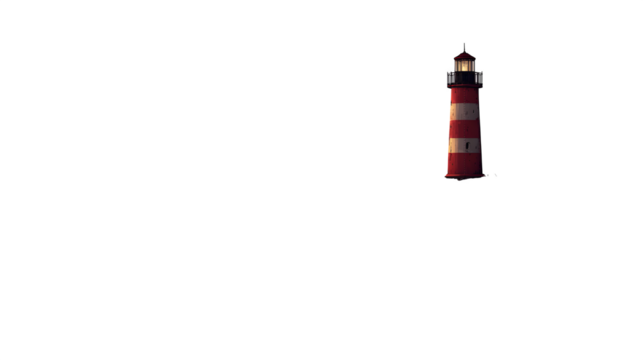 Lighthouse at Night, isolated on transparent background - Powered by Adobe