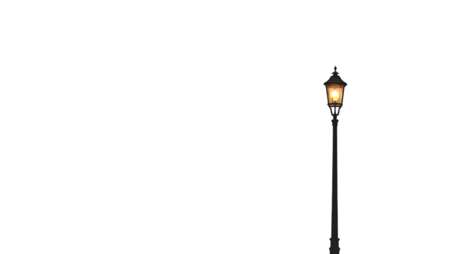 Illuminated Street Lamp, isolated on transparent background