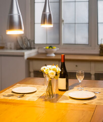 dining room with a table