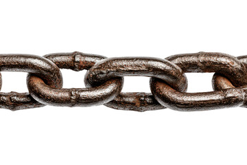 Obraz premium Strong, weathered metal chain links symbolizing strength and connection