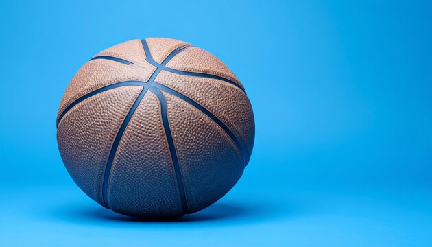 basketball on blue background