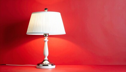 Obraz premium lamp on the red background 