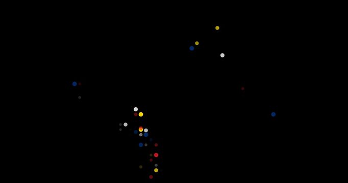 Abstract Motion Circles Create Seychelles Map