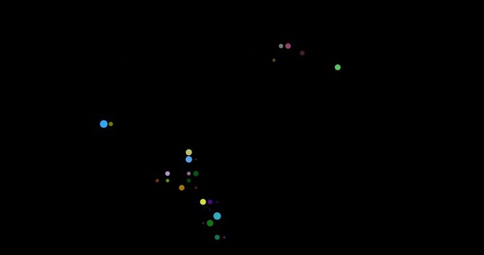 Abstract Motion Circles Create Seychelles Map