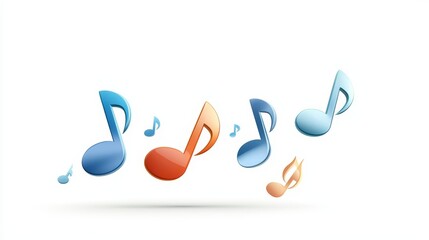 Elegant collection of musical notes illustrations for various design projects featuring clefs quavers and staves in clean modern graphic style