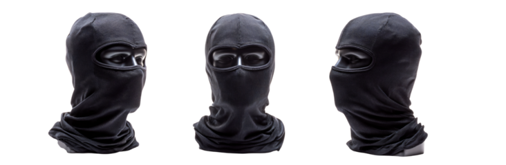 Versatile black balaclava headwear for protection and style