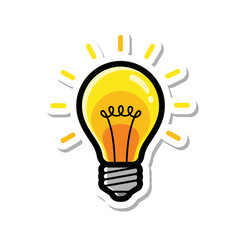 Illuminating a brilliant new concept A vibrant glowing light bulb symbolizing fresh ideas, innovation, and creative solutions sparking imagination and discovery