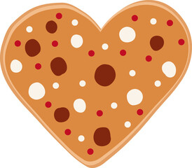 Christmas gingerbread cookies in flat cartoon style.