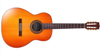 Beautifully crafted classical acoustic guitar with polished wooden body and six nylon strings an instrument renowned for its warm mellow tone and rich musical heritage