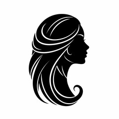 Woman Silhouette Female Profile Long Hair Beauty Design