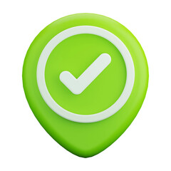 3D Right Location Icon, Map Pin or Navigation Symbol, Isolated Transparent PNG