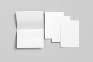 Realistic white blank paper with shadow.